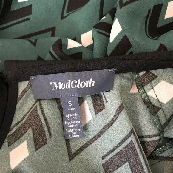 🏷️5/$25 modcloth Green Shift Dress “ You Make Loving Fun” Size Small - Picture 7 of 7